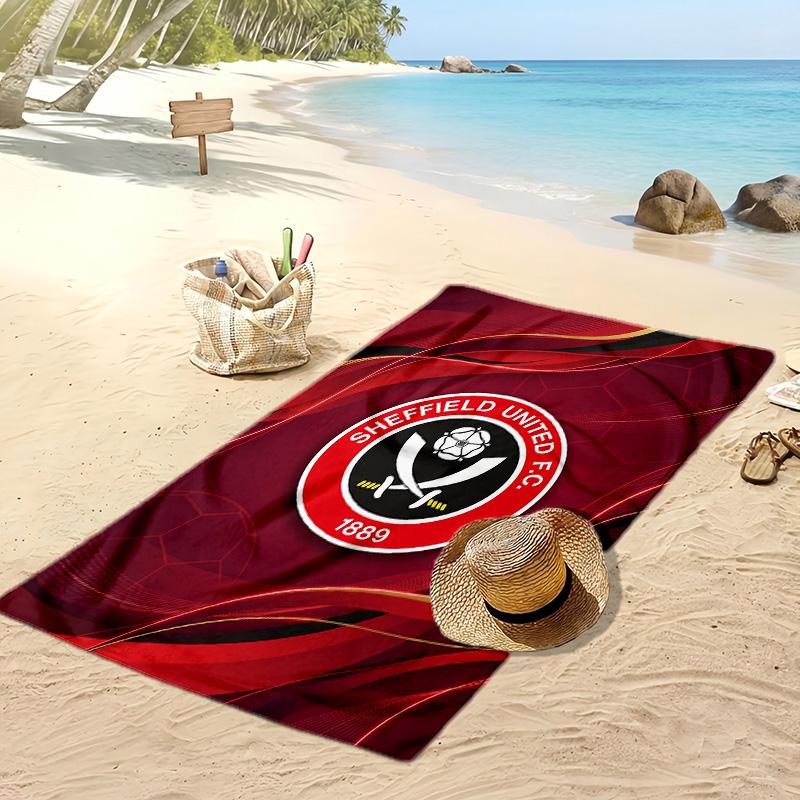 Sheffield United Fußball Druck Strandtuch, Großes Weiches Schnelltrocknendes Handtuch für Strand Camping Schwimmen