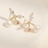 S925 Silver Pearl & Zirconia Tassel Stud Earrings - Elegant, Versatile, High-End Accessories