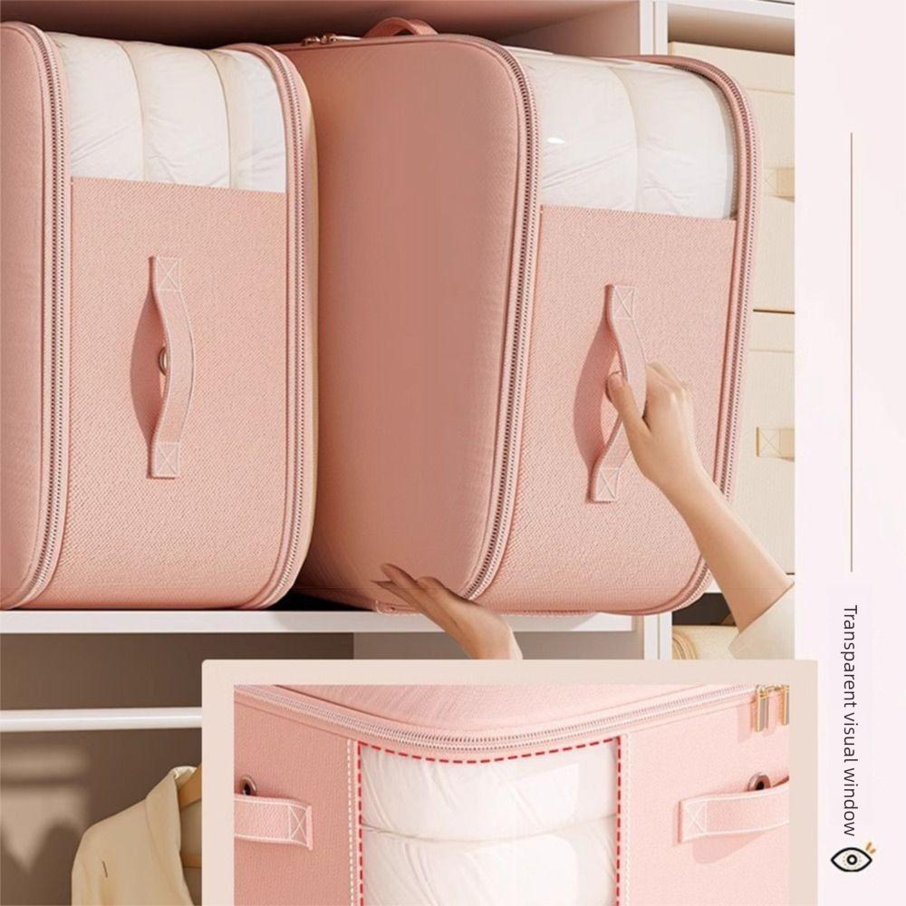 Large Capacity Compression Storage Bag Ultra Space Saving Visual Window Cotton Quilt Storage Bag Moisture-proof Dustproof