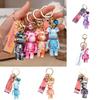 Bear Cute Gradient Acrylic Key Chain Car Pendant Bag Couple Creative Crystal