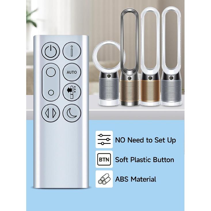New Replacement Remote Control fit for Dyson TP04 TP06 TP09 DP04 TP4B 969154-05 Pure Cool Air Purifier Purifying Desk Fan-Colors: (Silver)
