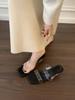 Fashion Slippers Women Summer Luxury Slides Sliders Shoes Square heel Transparent Heel Heeled Mules Designer Block Silver High Scandals