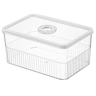 Refrigerator Storage Box with Lids Plastic Transparent Sealed Fridge Food Storage Containers for