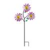 Metal Garden Wind Spinner Outdoor Decorative Yard Art with Rotating Flower Design and Sturdy Stake for Lawn Patio or Garden Decoration