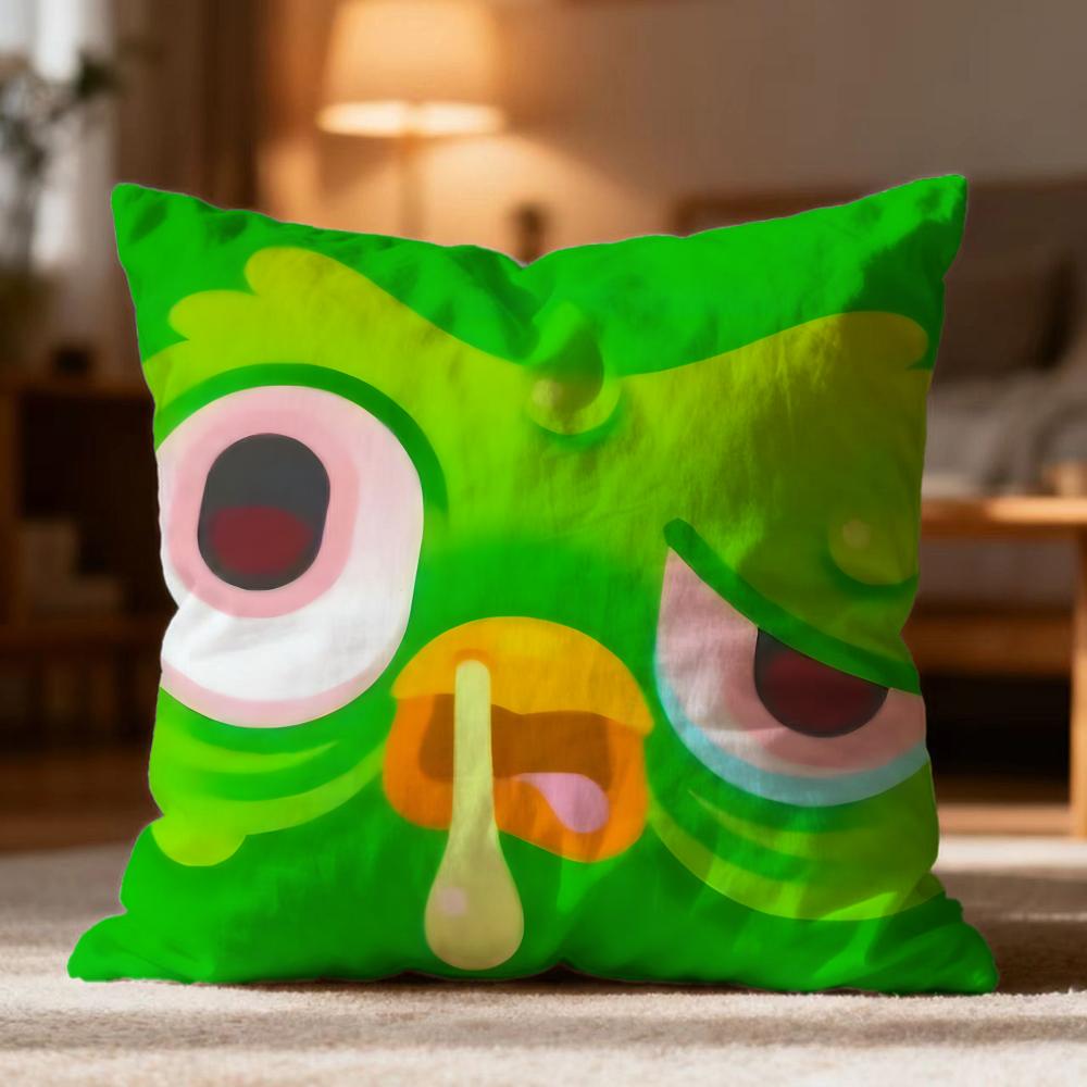 Popular D-DDuolingo Cushion Cover Soft Washable Pillow Case Multi-Scene for Couch Bed Travel Office Use