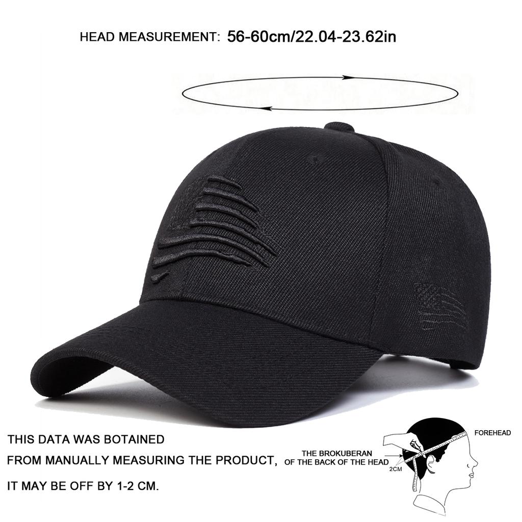 Unisex American Flag Embroidery Baseball Caps Adjustable Casual Hats Spring and Autumn Outdoor Sunscreen Hat