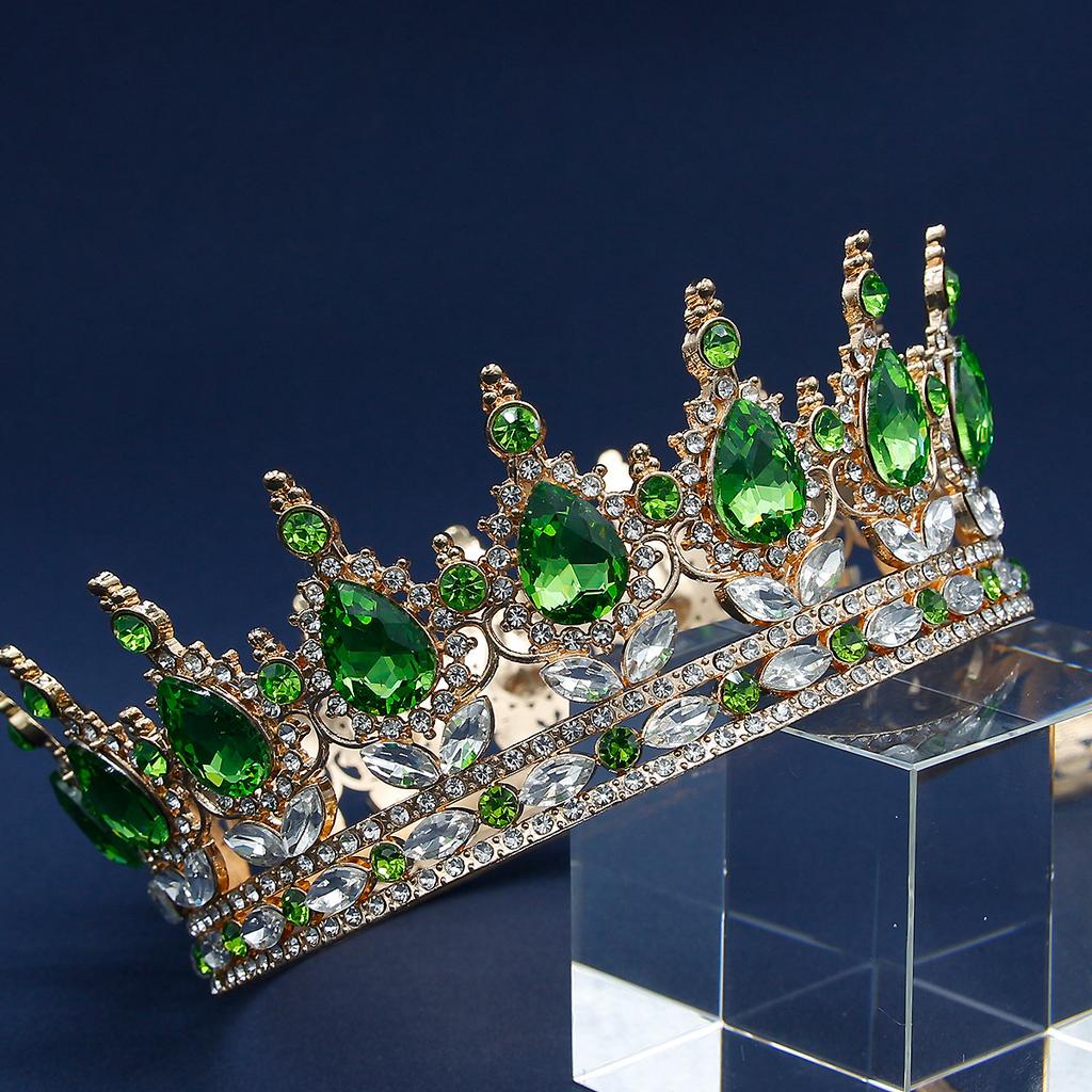 Brautkrone Kopfschmuck Krone Accessoires Königin Haaraccessoires Hochzeitsaccessoires Vollrunde Krone