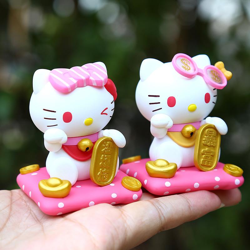 Cute And Charming Pvc Lucky Cat Figurine For Desk Car Decoration Gift For Girls