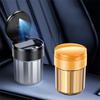Heat Resistant Metal Liner Car Debris Storage Cup Sealed Lid Design Compact Lightweight Portable Car Cup Anti Powder Spill