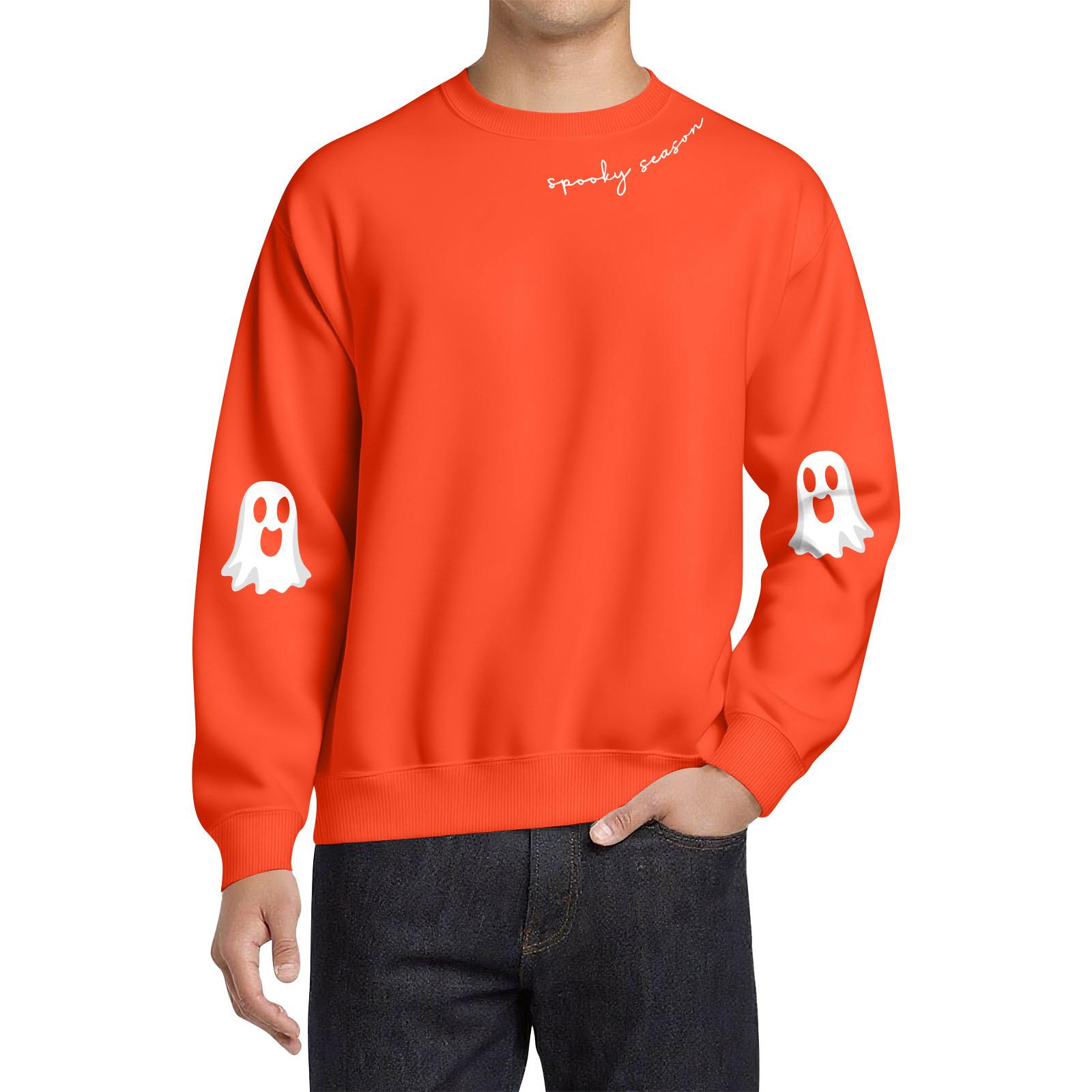 

Мужские топы Мужские толстовки с длинным рукавом Повседневные свободные пуловеры Толстовки XXL шафрановый