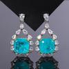 Jewelry, Jewelry, Stud Earrings, Colorful Treasures, Zircon, Red Sapphire, Fashion Women'S Earrings, Enamel Craftsmanship