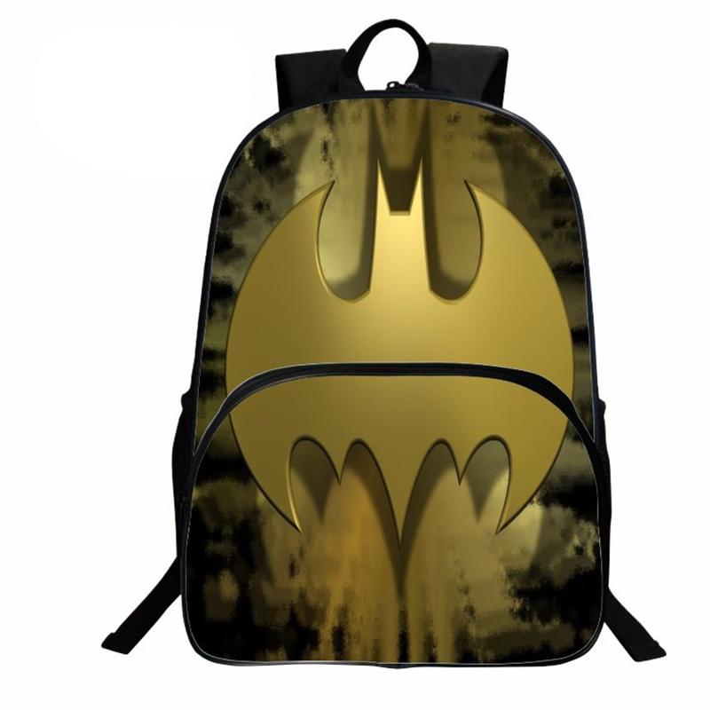 Stylish Cartoon Print Softback Fashion Super Hero Backpack For Kids
