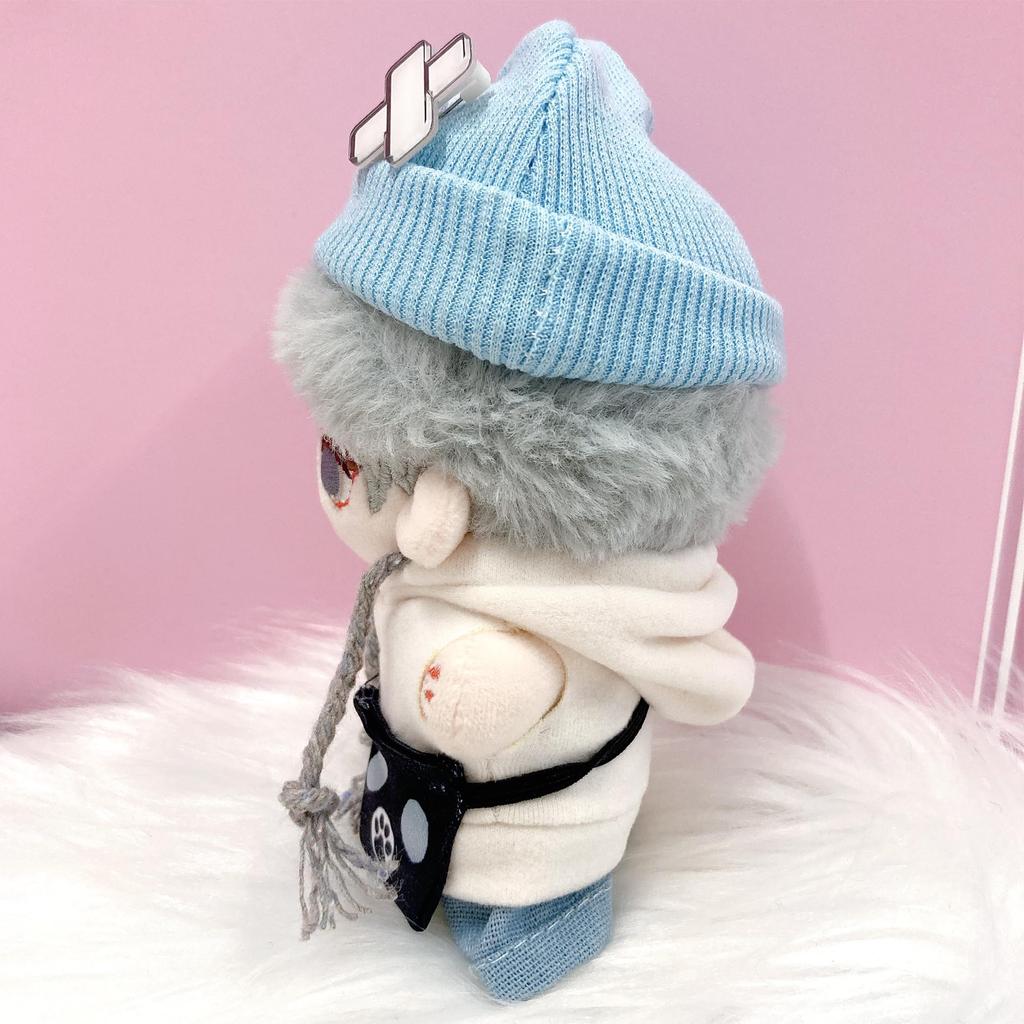 Street Casual Plush Clothes Set (4 Pieces) [Hat, Shirt, Pants, and Bag] for 10cm Plush Toys, Kigurumi Accessories, Otaku Activities, Doll Mascot,