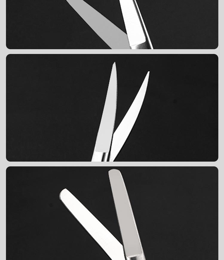 Stainless Steel Ophthalmic Surgical Scissors - Straight/Bent Tip, Sharp for Suture Removal