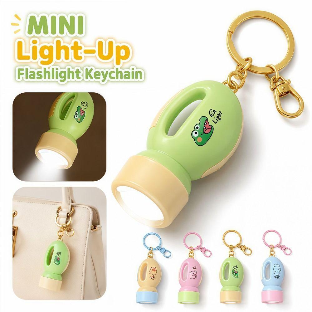 MINI Light-Up Flashlight Keychain Lightweight LED Bag Charm Night Light Pendant Key/Backpack Decor