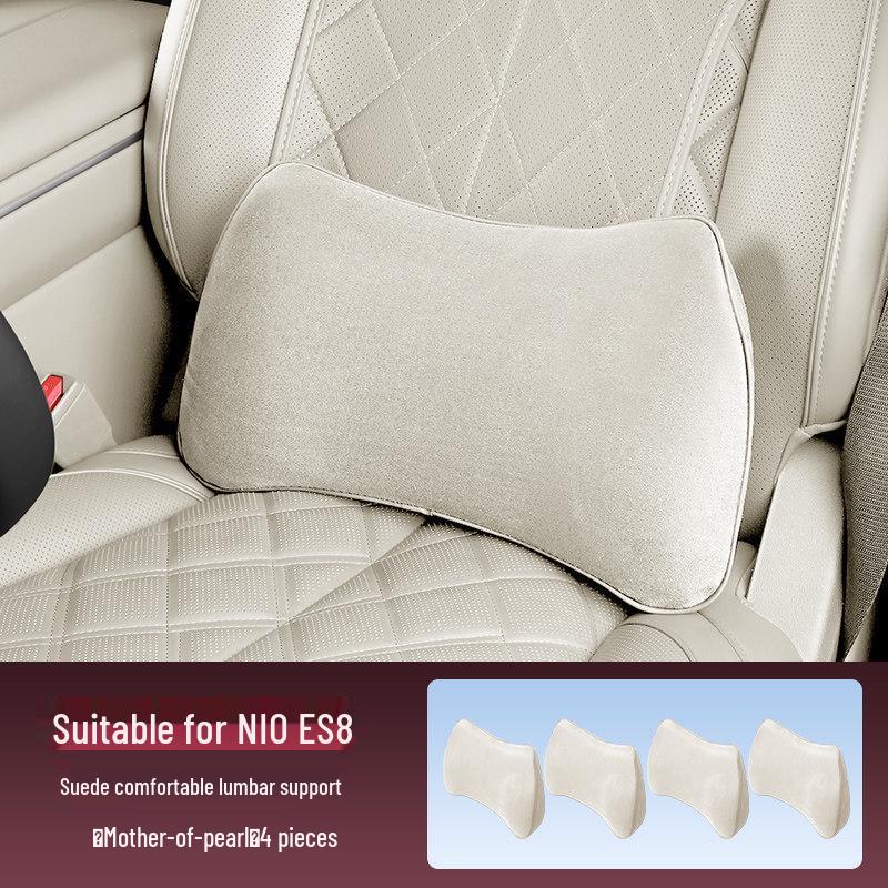 Nio ES8 Lumbar Support Cushion: Suede Velvet Seat Back and Bottom Pad for 26 Models.