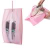 Tranparent PEVA Shoes Bag Portable Waterproof Duseproof Shoes Zipper Storage Bag Classified Hanging Shoes Storage Bags Closet