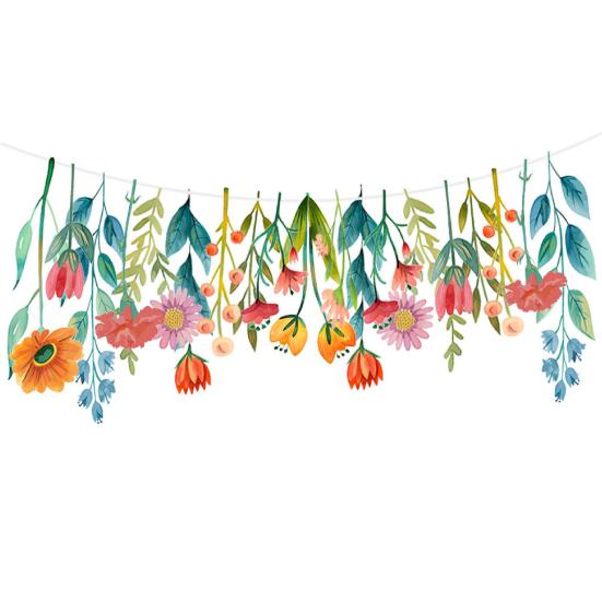 Yousheng DIY Spring Flower Banner Handmade Paper Fairy Leaves Floral Hanging Garland Wedding Baby Shower Birthday Party Backdrop