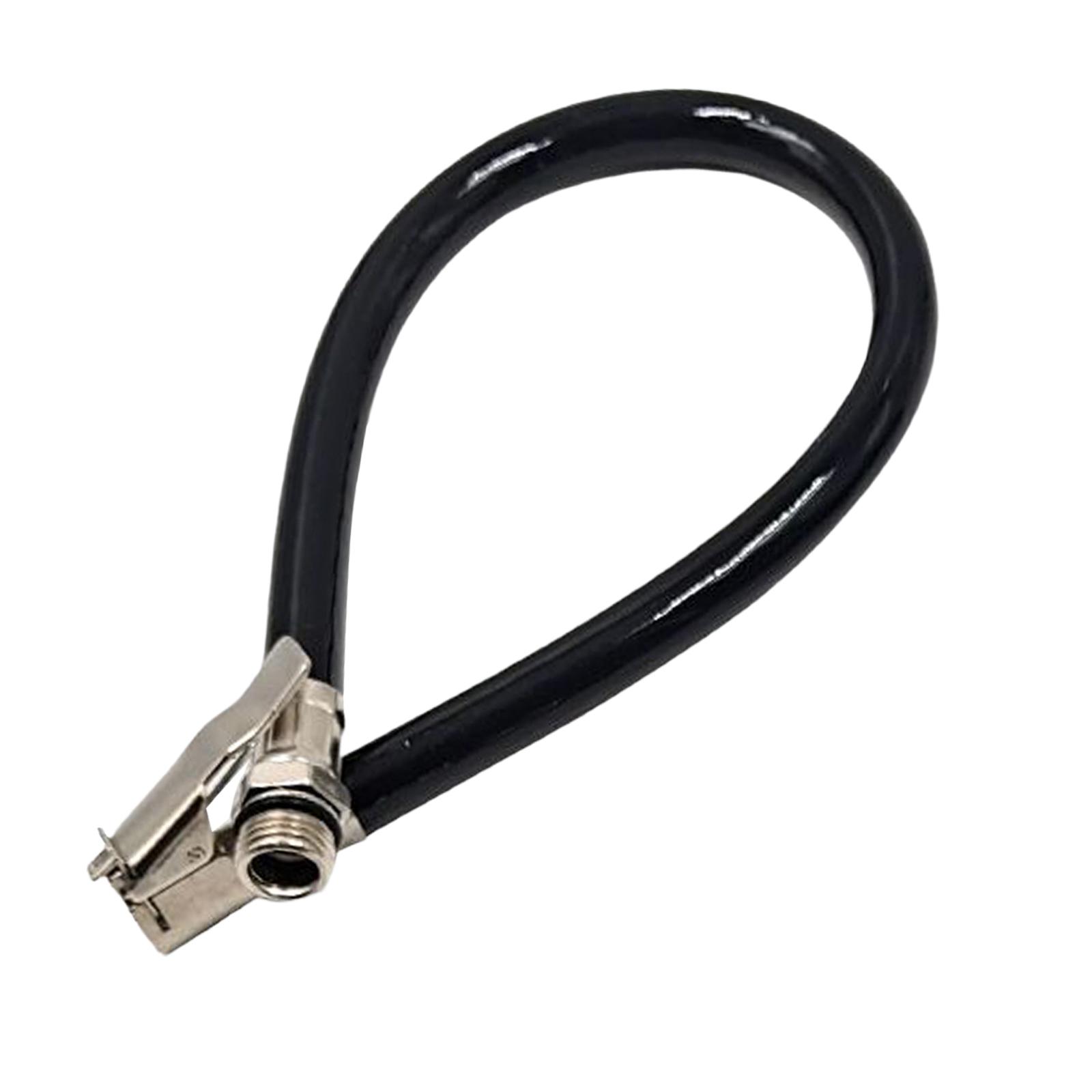 

Tire Inflator Extension Hose Quick Inflation Lock On Chuck Adapter Replace Parts for Tyre Pump чорний