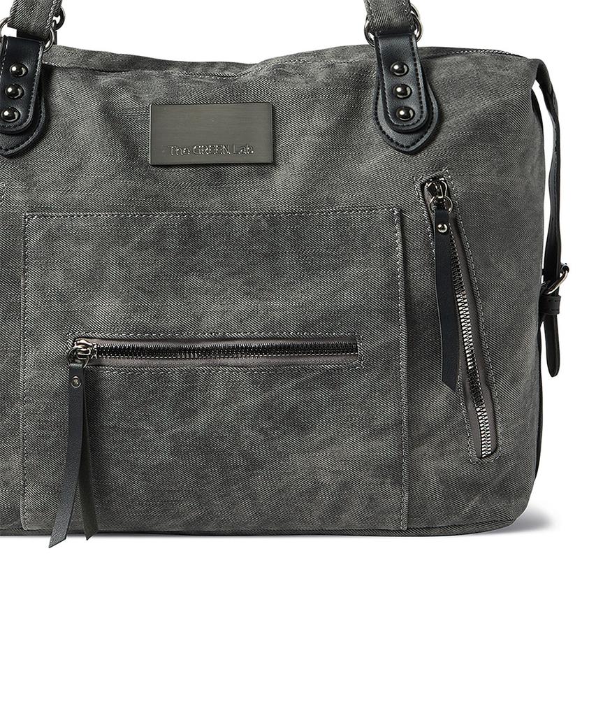 The Green Lab Vintage Washed Daily Shoulder Bag [Black]