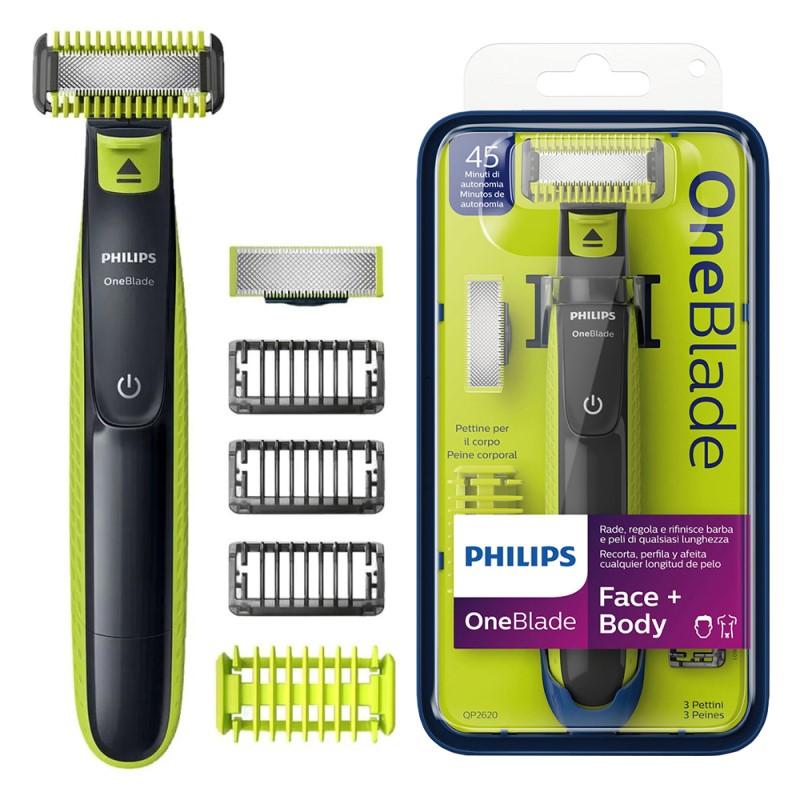 

Philips OneBlade Pro Shaver QP2620 для мужчин Триммер для сухой и влажной бороды с 2 лезвиями и 4 гребнями