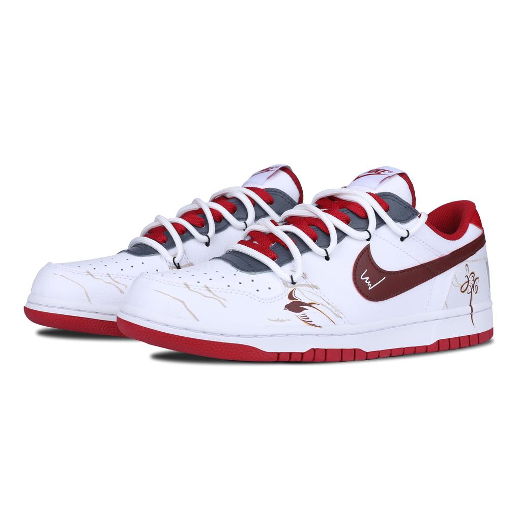 Nike Big Swallow Brings Blessings Leather Slip Resistant, Abrasion Resistant, Lightweight, Breathable Low Top 355152-150(Team28-)
