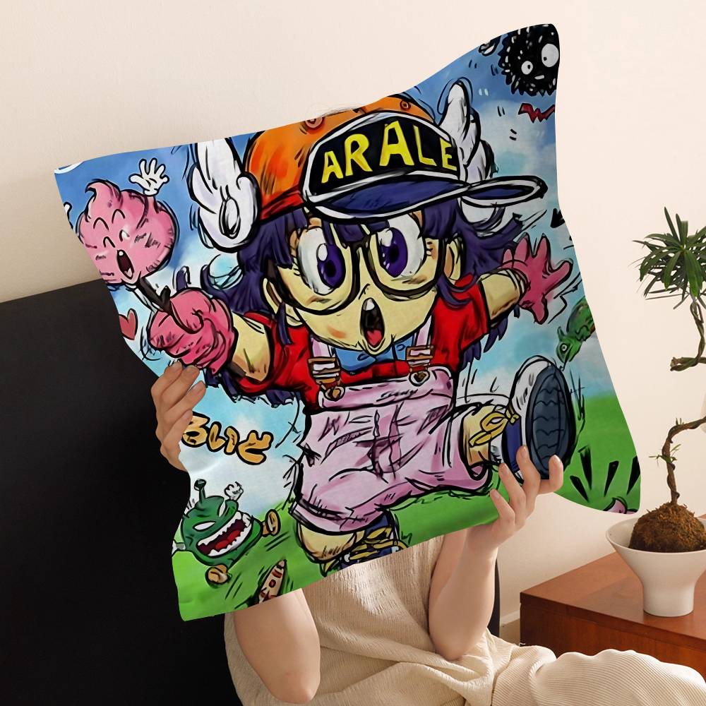 Cute K-Kawaii Dr. Slump Pillowcase Toon Gift Cushion Cover Bedroom Home Sofa Chair Seat Decor Pillow Case