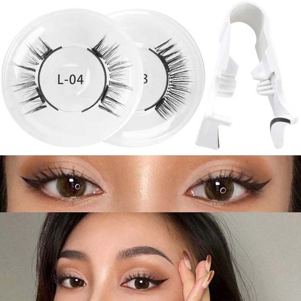 Glue Free Magnetic Eyelashes with Clip DIY False Eyelash Clusters Magnetic False Eyelashes  Female