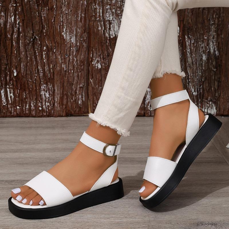 New Summer Platform Sandals – One-Band Casual Thick Sole Sandals, Large-Size Comfortable Women's Footwear