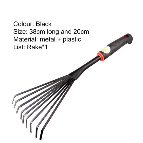 Gartenrechen, hochbeständiger, verformungssicherer Metall-Hochleistungs-Gartenrechen, Zubehör für zu Hause