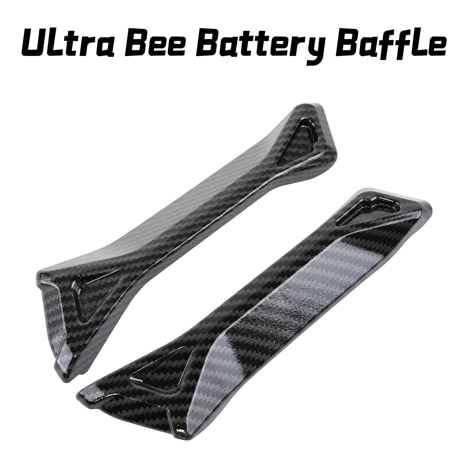 Для Surron Ultra Bee Защитная крышка аккумулятора из углеродного волокна Водная трансферная печать Перегородка аккумулятора Электровелосипед для Surron Мотоциклетная запчасть Battery Protect Cove