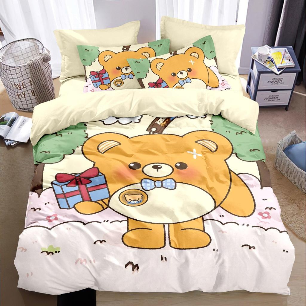 Cartoon Eggy 3D Printing Quilt CoverGame Eggy Party Bedding Collection Game Themed ChildrenS Room Decoration Kit