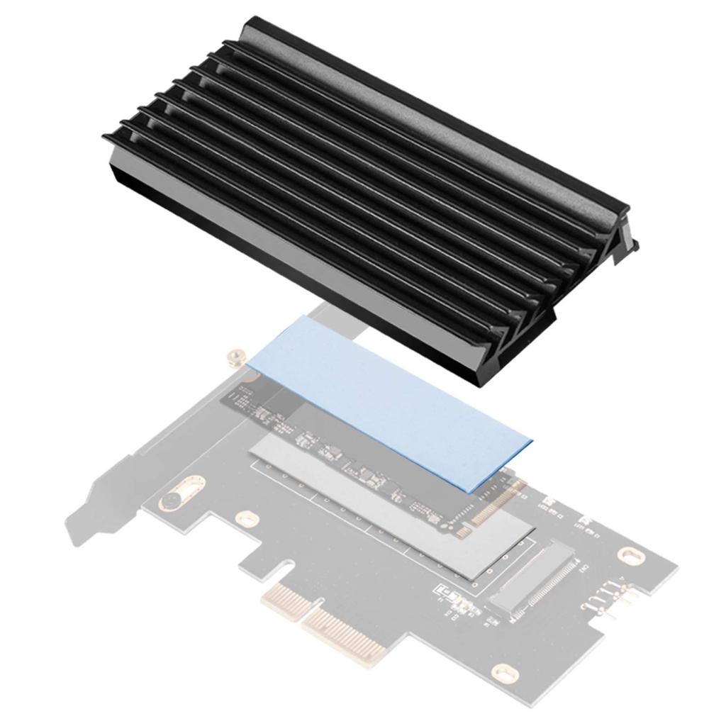 Silver Stone M.2 NVMe SSD NGFF M-Key To PCIe X4 ARGB Adapter Card (with Cooling Pad) SST-ECM24-ARGB