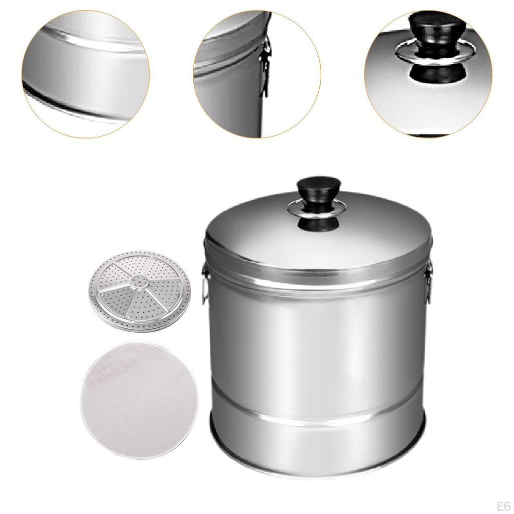 Arată de orez din oțel inoxidabil Găleată pentru găluște pentru sushi cu coș de scurgere încorporat Oală pentru aburi