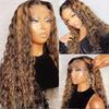 Wig for women with long curly African hair wavy mixed color chemical fiber headgear