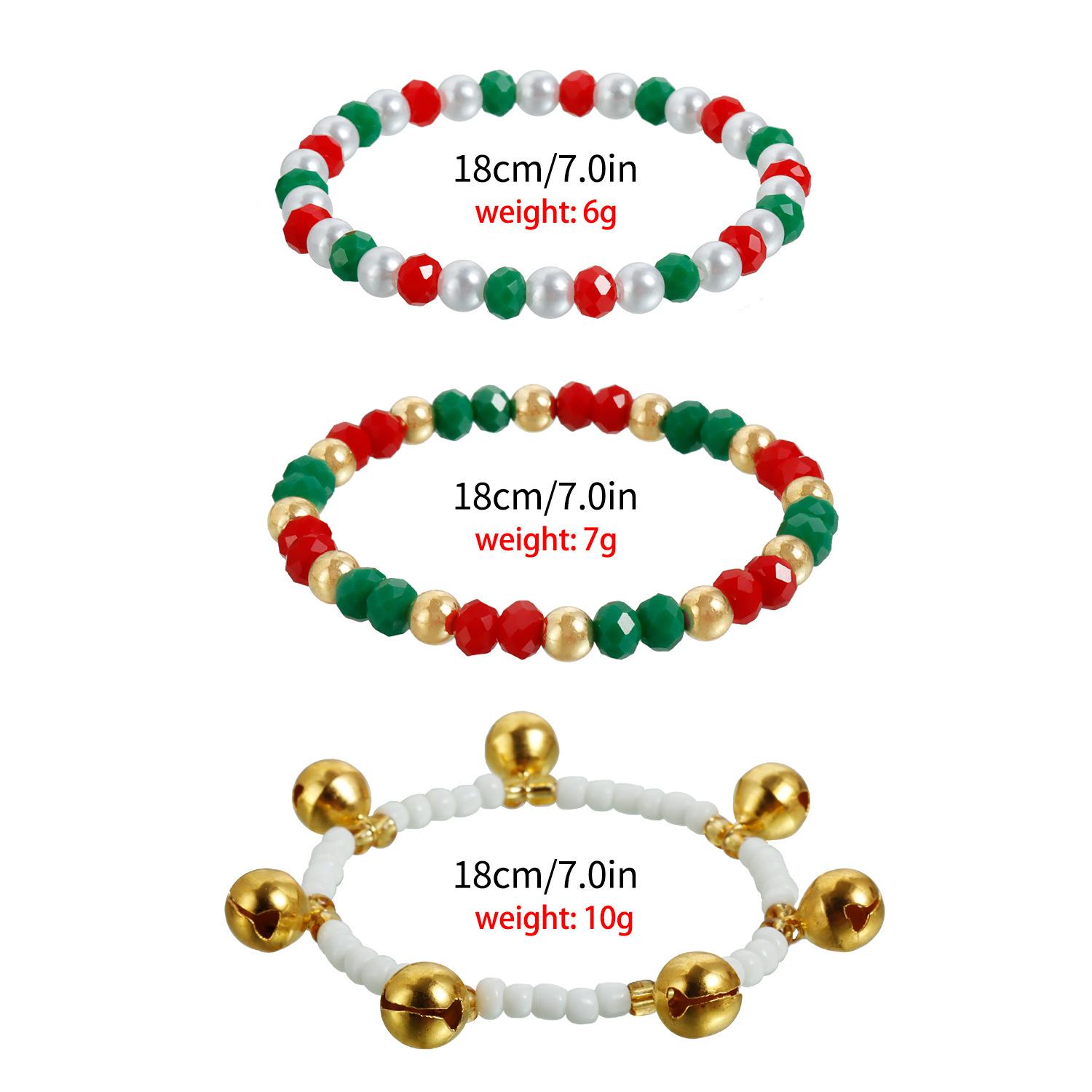 

ins hip hop metal bell jewelry color color matching wind elastic bracelet set золотой