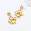 Geometric Dot Cutout Alloy Earrings Women Gold Fashion Minimalist Statement Jewelry 2025