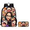 Cartoon ONE PIECE 2Pcs Set Mochila Lightweight Large Capacity Front Pocket School Backpack with Pencil Case for Boys Girls Trip