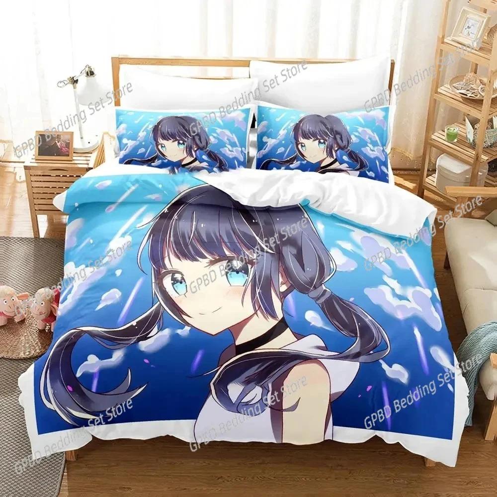 Comforter Anime Weathering With You Bedding Set 3D Printed Suitable For Bedroom Kids Home Textile
