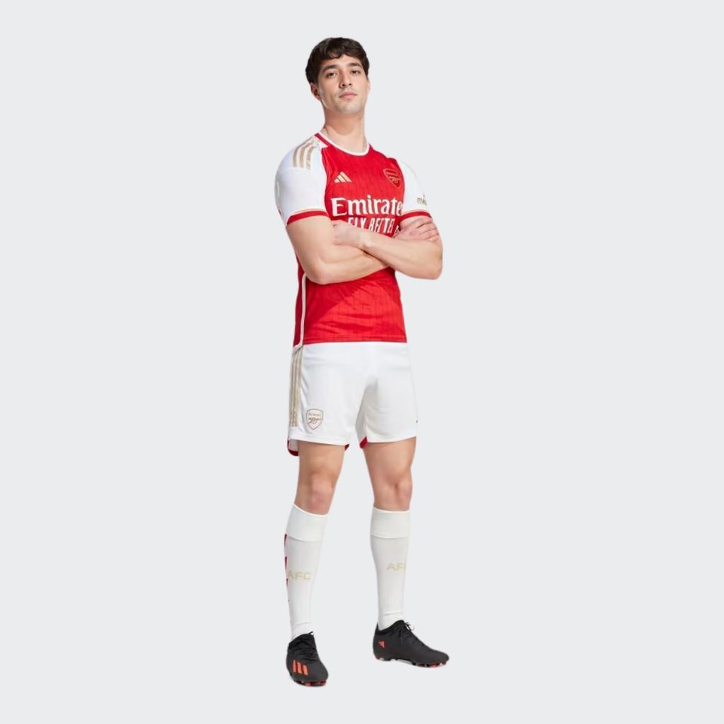 adidas Arsenal 23/24 Home Shorts With Side Stripe And Elastic Waist Men Bottoms White HR6924