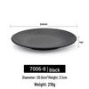 Japanese Style Black Melamine Tree Bark Texture Round Plate