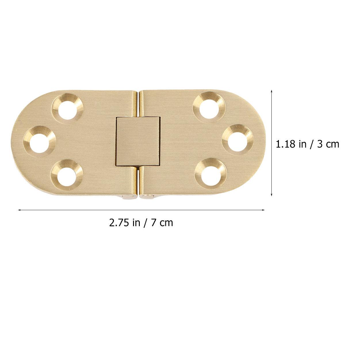 

2Pcs Solid Brass Table Hinges with Screws Satin Finish for Folding Tables Sewing Machine Desks Dining Wardrobe Cupboard Cabinet