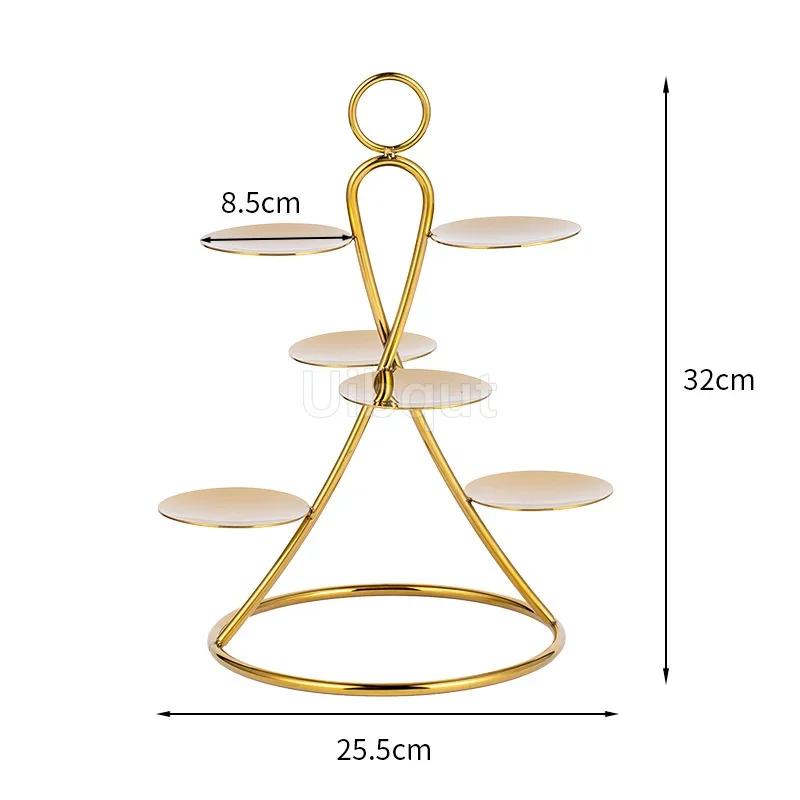dessert table display rack bread table fruit tray Gold Dim sum Creative cake rack Restaurant Snack decoration Dessert rack