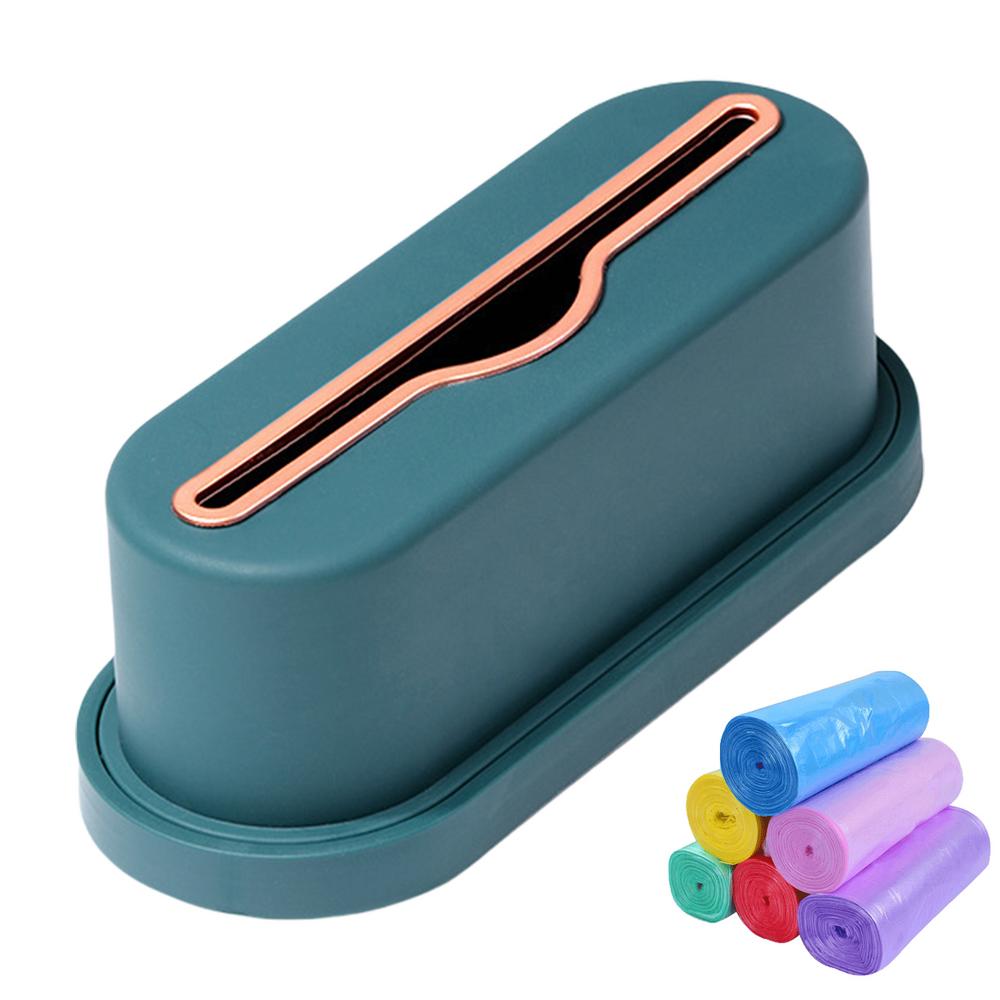 

Trash Bag Storage Dispenser Hangable Trash Bag Holder Wall Mount Grocery Bag Storage Organizer Small Bin Liner Kit For Home зелений