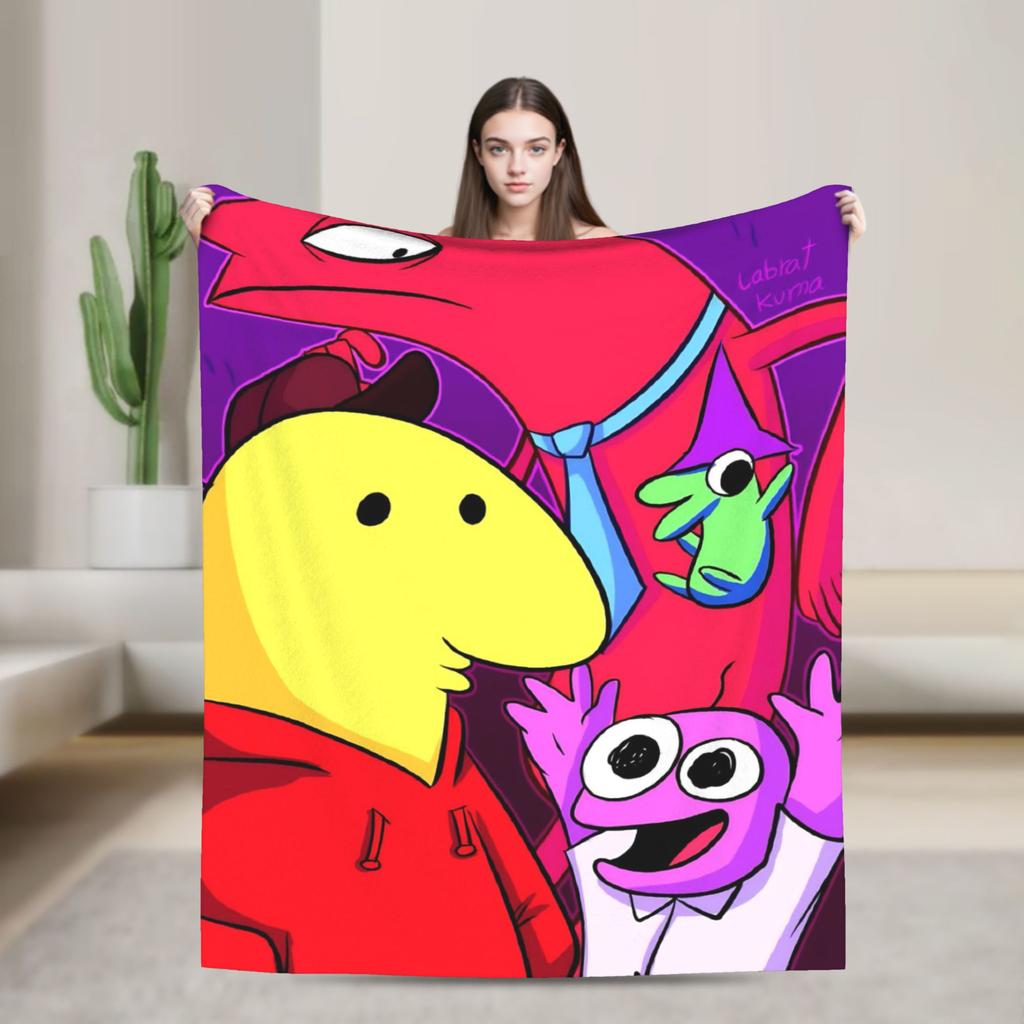 Smiling Friends Pim a Charlie Potisk Deky Pánské Dámské Super Měkké Útulné Přehozy do Obývacího Pokojí 50x60 Palců Více Velikostí