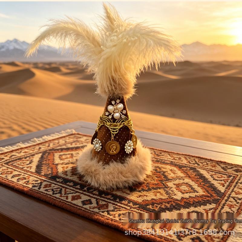 Xinjiang Ethnic Style Little Sheep Souvenir Hat and DIY Doll Accessories