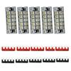 5pcs 600V 15A Dual Rows 5P Barrier Screw Terminal Rows 5P Barrier Block Fork Type 400V 15A 5P Terminal Strip