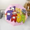 Teletubbies Theme Automatic Umbrella, Lightweight & Portable, 8 Rib, Perfect for Outdoor Travel, Birthdays, Christmas, Gifts.
