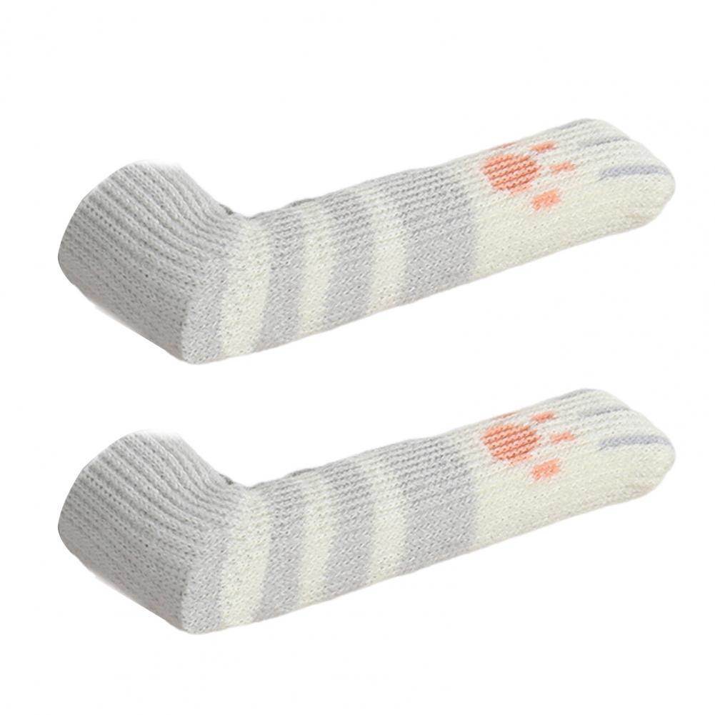 

2Pcs 13.5cm Door Handle Anti-Collision Protective Sleeves Cat Claw Universal Anti-scratch Simple Installation Door Handle Covers серый