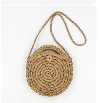 Runde Strohtaschen für Damen, Sommertasche, gewebt, Strand-Kreis, Bohemia-Umhängetaschen
